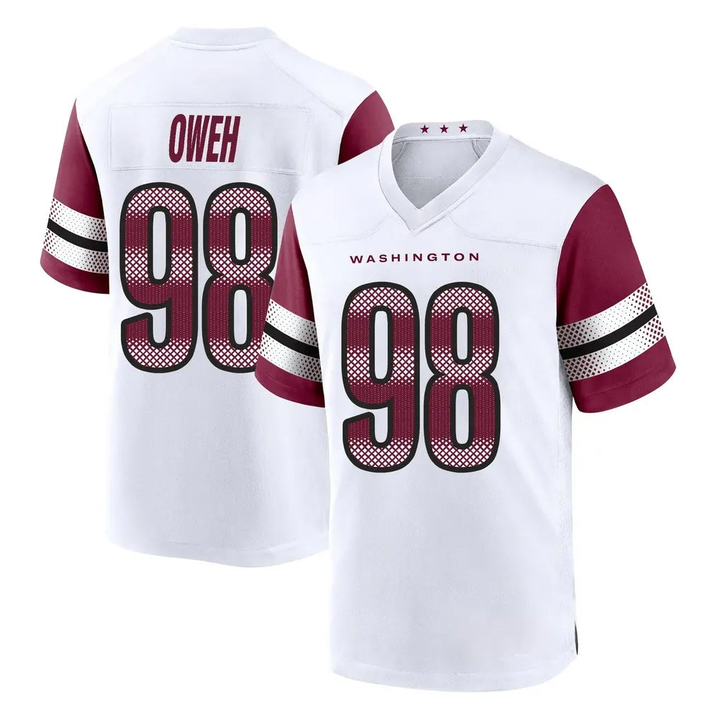 Punc W.Commanders #98 Odafe Oweh Player White Game Home Stitched Jerseys