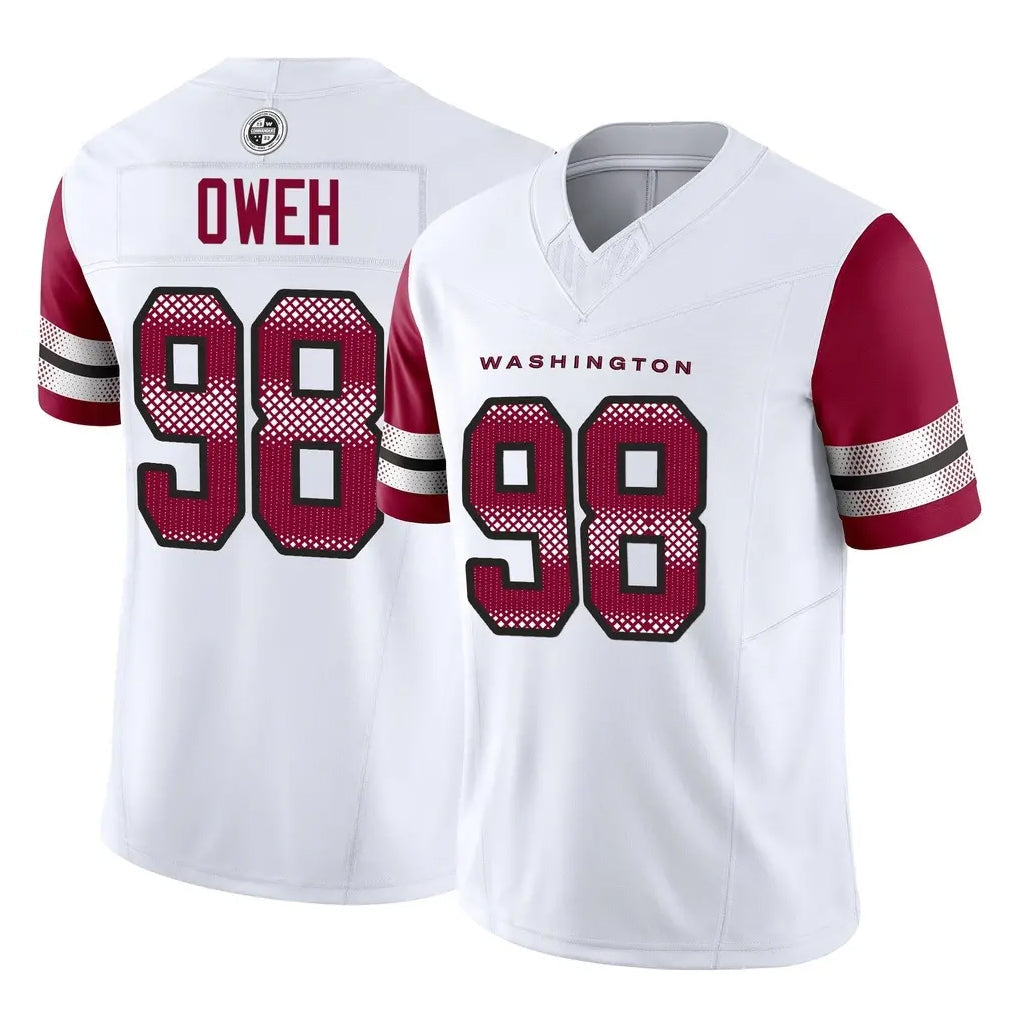 Punc W.Commanders #98 Odafe Oweh Player White Vapor F.U.S.E. Limited Home Game Stitched Jerseys