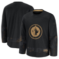 Punc W.Jets Black 2024 Military Appreciation Practice Jerseys