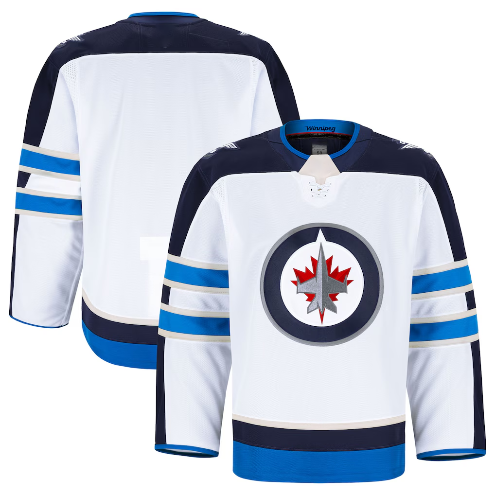 Punc W.Jets White Away Authentic Pro Jerseys