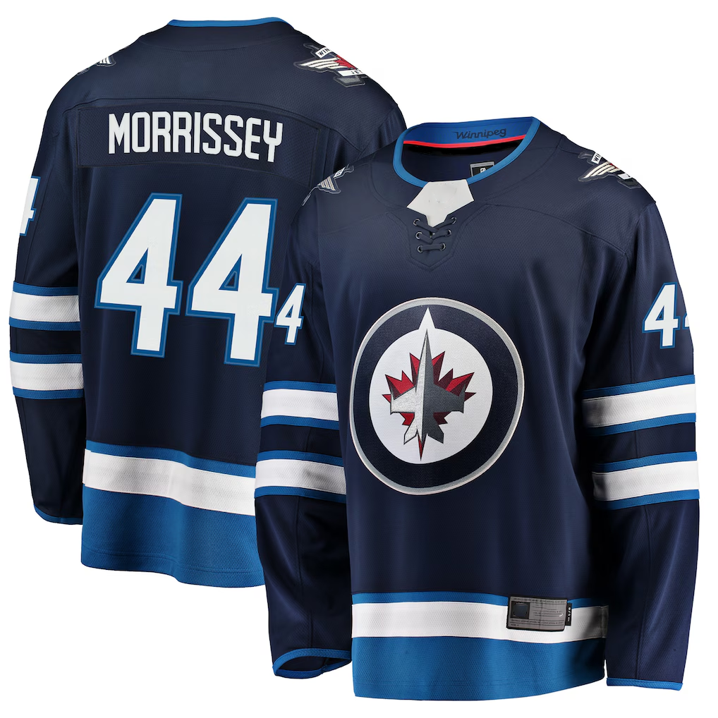 Punc W.Jets #44 Josh Morrissey Navy Breakaway Replica Jerseys
