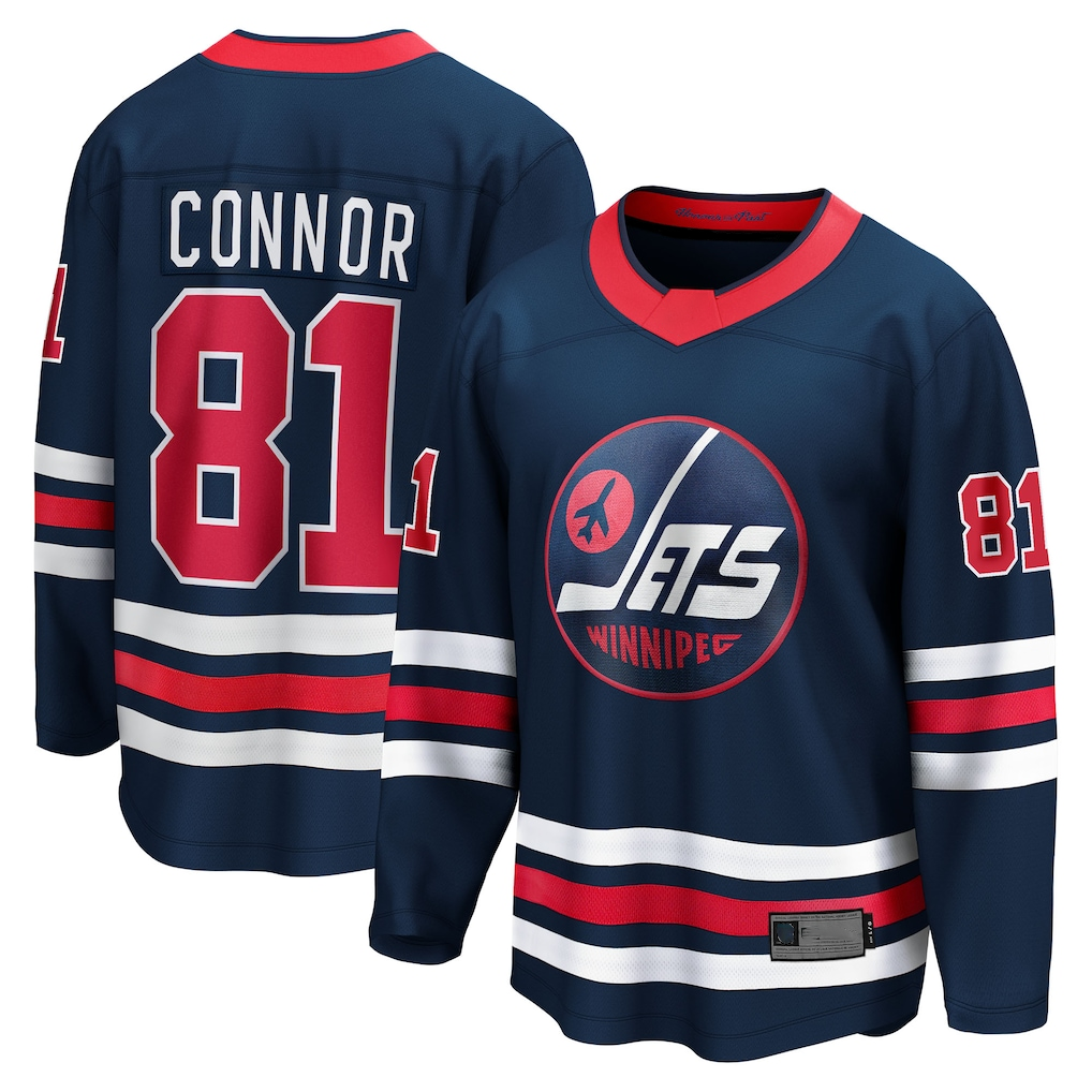 Punc W.Jets #81 Kyle Connor Navy Alternate Breakaway Jerseys
