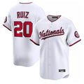 Punc W.Nationals #20 Keibert Ruiz Player White Home Alternate Limited Replica Jerseys
