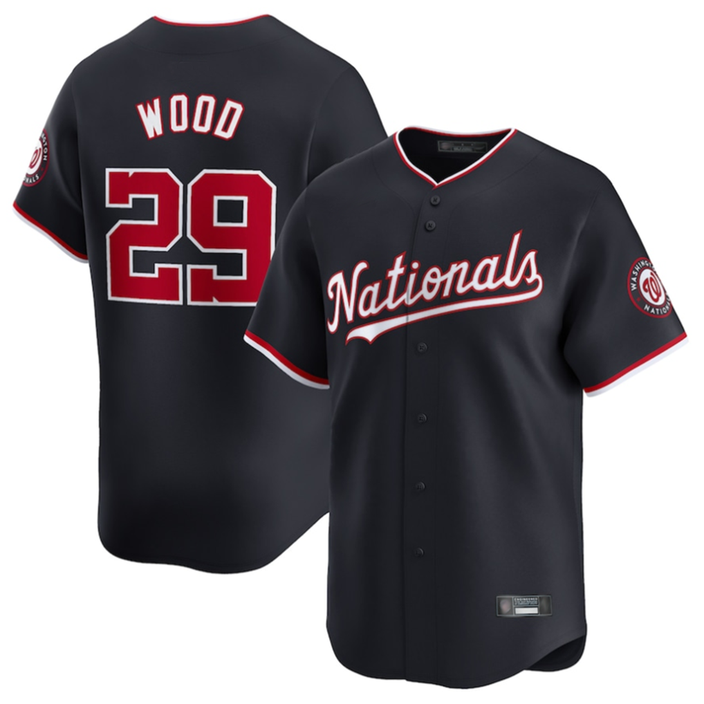 Punc W.Nationals #29 James Wood Player Navy Limited Stitched Jerseys