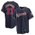 Punc W.Nationals #37 Stephen Strasburg Player Navy Replica Stitched Jerseys