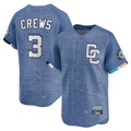 Punc W.Nationals #3 Dylan Crews Player Blue Limited City Connect Stitched Jerseys