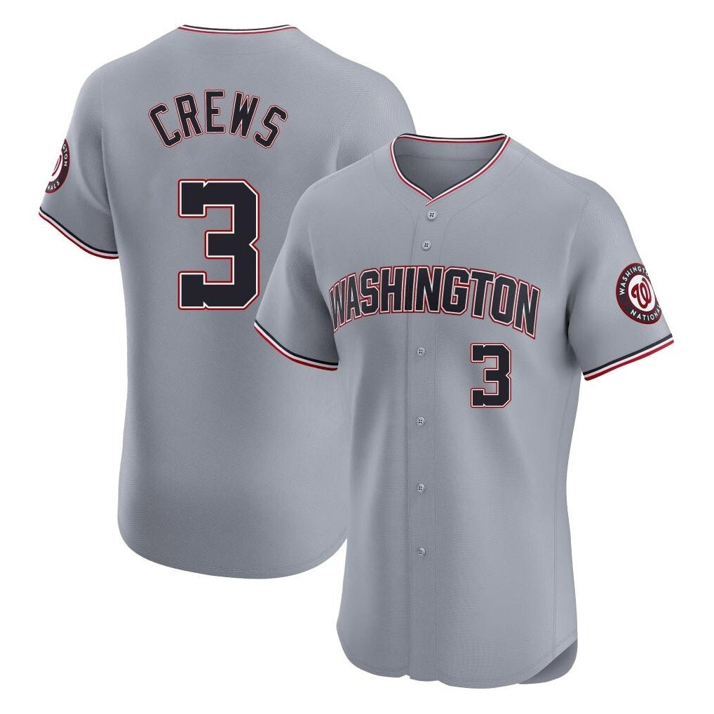 Punc W.Nationals #3 Dylan Crews Player Gray City Connect Elite Alternate Stitched Jerseys