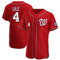 Punc W.Nationals #4 Daylen Lile Player Red Alternate Elite Stitched Jerseys