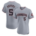 Punc W.Nationals #5 CJ Abrams Player Gray Elite Road Replica Stitched Jerseys
