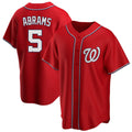 Punc W.Nationals #5 CJ Abrams Player Red Replica Alternate Game Jerseys
