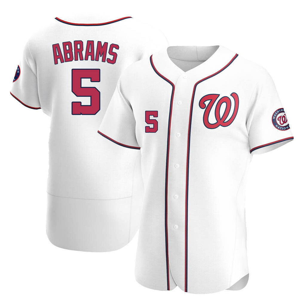 Punc W.Nationals #5 CJ Abrams Player White Alternate Elite Stitched Jerseys