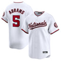 Punc W.Nationals #5 CJ Abrams Player White Home Limited Stitched Jerseys