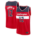 Punc W.Wizards #12 Tre Johnson III Red 2025  Draft First Round Pick Fast Break Replica Jerseys - Icon Edition