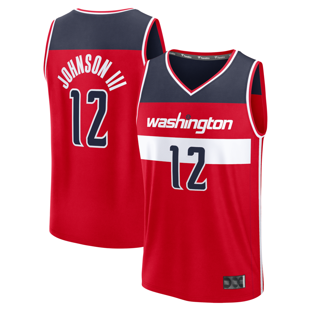 Punc W.Wizards #12 Tre Johnson III Red Fast Break Replica Jerseys - Icon Edition