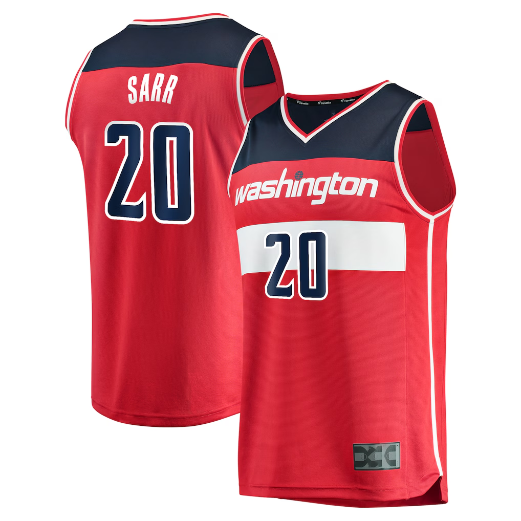 Punc W.Wizards #20 Alexandre Sarr Red Fast Break Replica Player Jerseys - Icon Edition