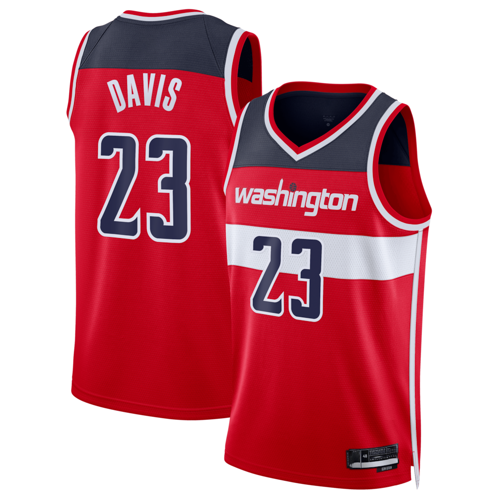 Punc W.Wizards #23 Anthony Davis Red Swingman Jerseys - Icon Edition