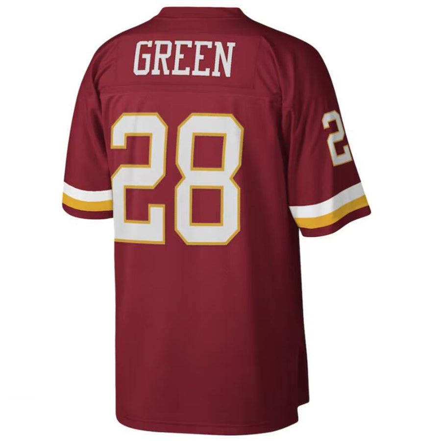 Punc Washington Football Team #28 Darrell Green Mitchell & Ness Burgundy Legacy Replica Stitched Jerseys