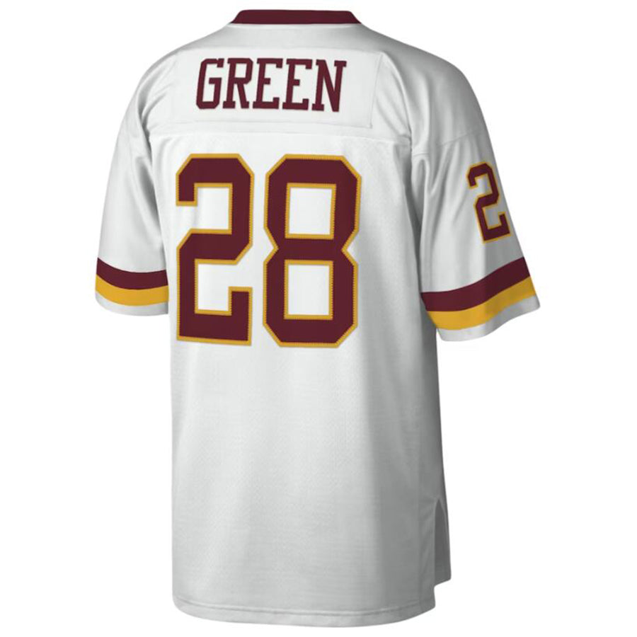 Punc Washington Football Team #28 Darrell Green Mitchell & Ness White Legacy Replica Stitched Jerseys