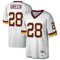 Punc Washington Football Team #28 Darrell Green Mitchell & Ness White Legacy Replica Stitched Jersey