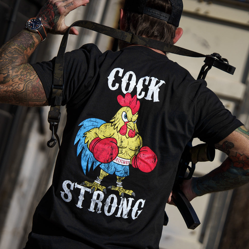 Crovyie cheap jerseys Ordering Boxing Chicken Strong Men's T-Shirt
