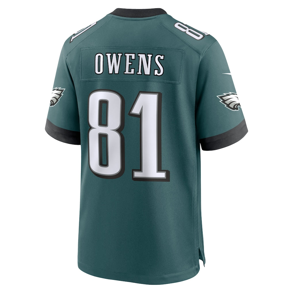 Punc P.Eagles #81 Terrell Owens Midnight Green Team Game Jersey