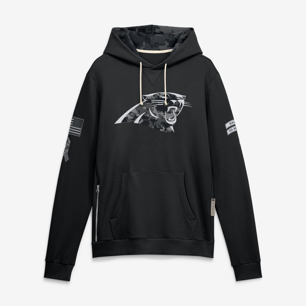 Punc C.Panthers Black 2026 Salute to Service Sideline Dri-FIT Pullover Hoodie Jerseys