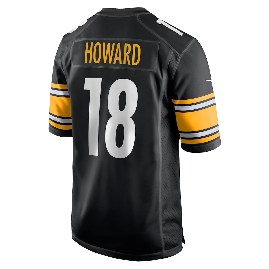 Punc P.Steelers #18 Will Howard Black Team Game Jersey