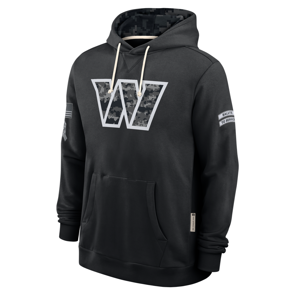 Punc W.Commanders Black 2026 Salute to Service Sideline Dri-FIT Pullover Hoodie Jerseys