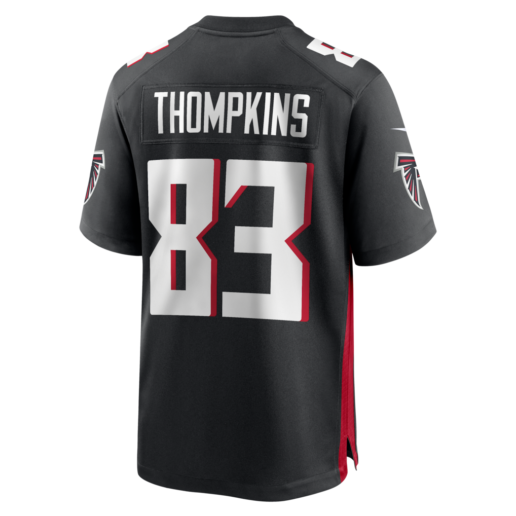 Punc A.Falcons #83 Deven Thompkins Black Team Game Jersey