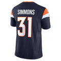 Punc D.Broncos #31 Justin Simmons Navy Vapor F.U.S.E. Limited Jersey