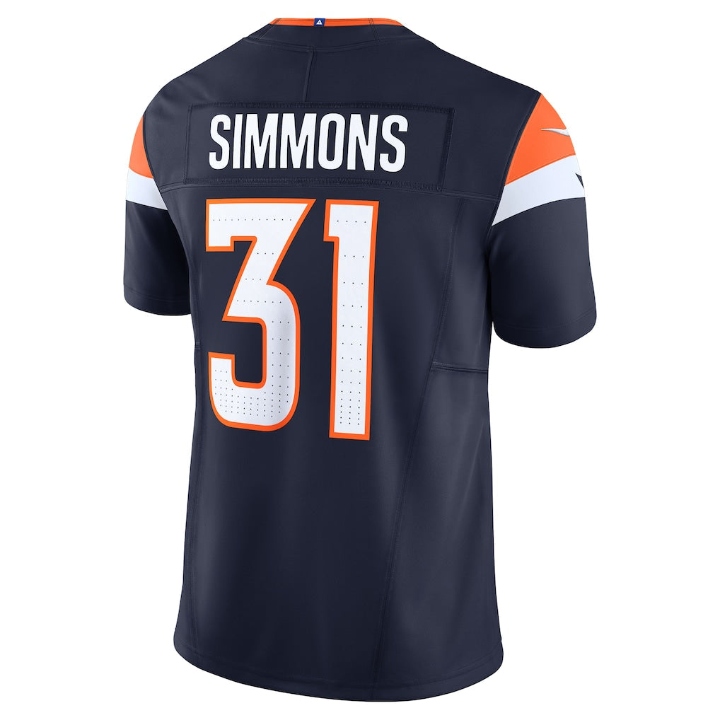 Punc D.Broncos #31 Justin Simmons Navy Vapor F.U.S.E. Limited Jersey