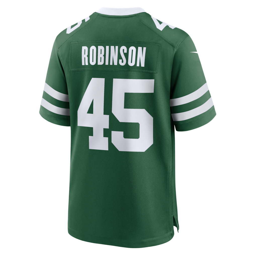 Punc NY.Jets #45 Mark Robinson Legacy Green Team Game Jersey