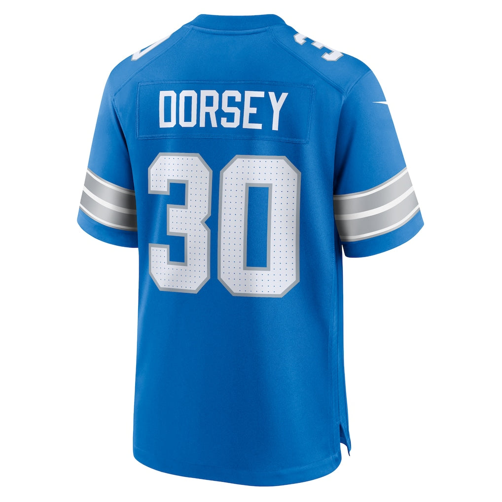 Punc D.Lions #30 Khalil Dorsey Blue Team Game Jersey