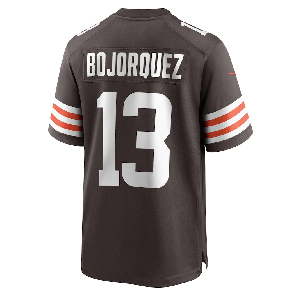 Punc C.Browns #13 Corey Bojorquez Brown Team Game Jersey