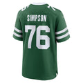 Punc NY.Jets #76 John Simpson Legacy Green Game Jersey