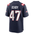 Punc NE.Patriots #47 Julian Ashby Navy Team Game Jersey