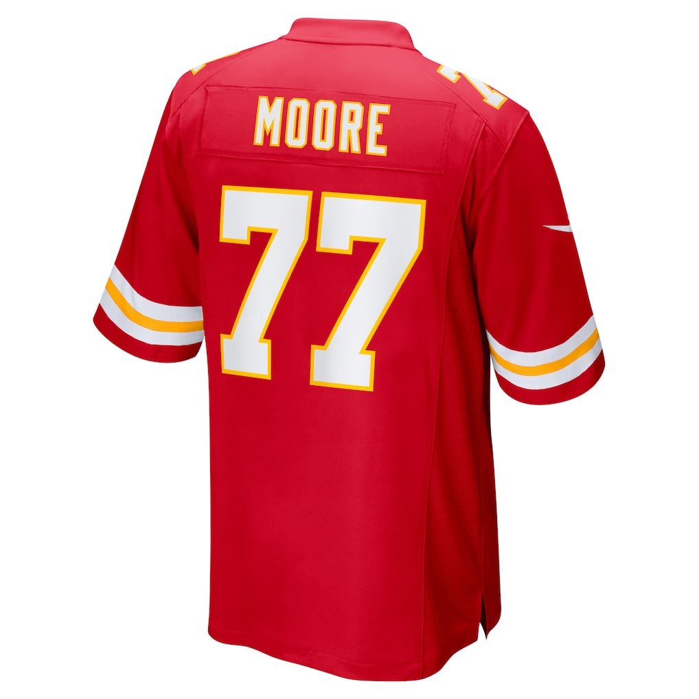 Punc KC.Chiefs #77 Jaylon Moore Red Team Game Jersey