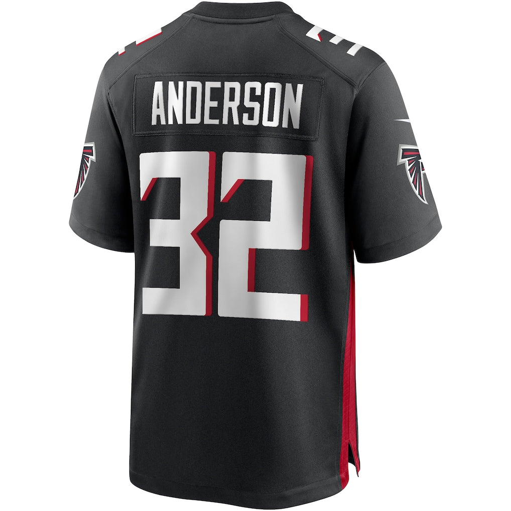 Punc A.Falcons #32 Jamal Anderson Black Game Retired Player Jersey