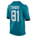 Punc J.Jaguars #81 R. Jay Soward Teal Retired Player Team Game Jersey