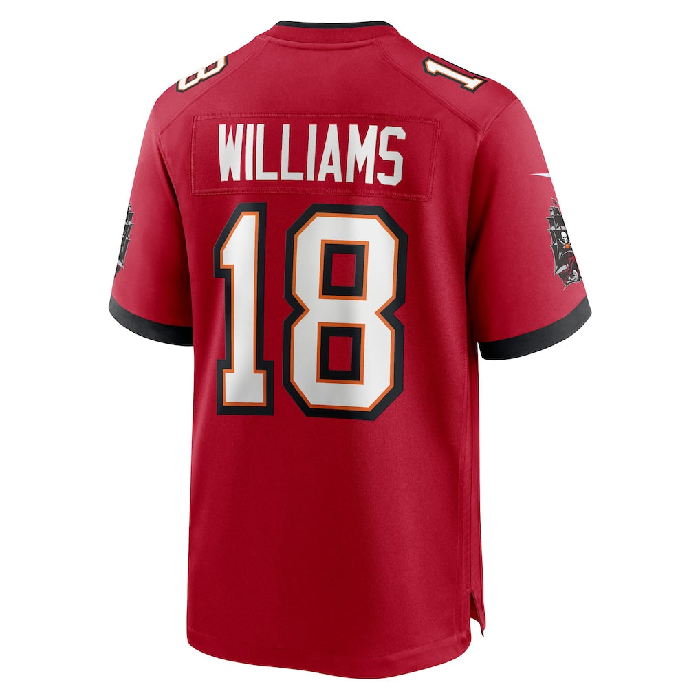 Punc TB.Buccaneers #18 Josh Williams Red Team Game Jersey