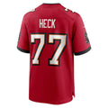 Punc TB.Buccaneers #77 Charlie Heck Red Team Game Jersey