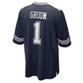 Punc D.Cowboys #1 Groom Navy Game Jersey