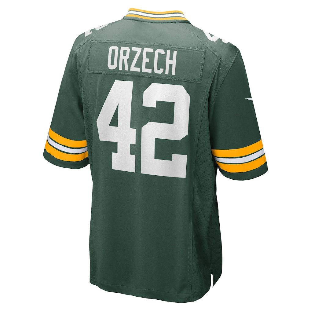 Punc GB.Packers #42 Matt Orzech Green Game Jersey