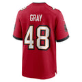 Punc TB.Buccaneers #48 JT Gray Red Team Game Jersey