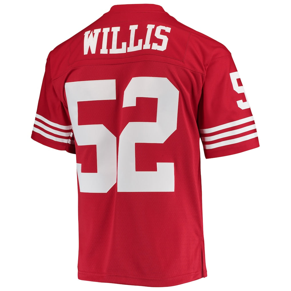 Punc SF.49ers #52 Patrick Willis Mitchell & Ness Scarlet Legacy Replica Jersey