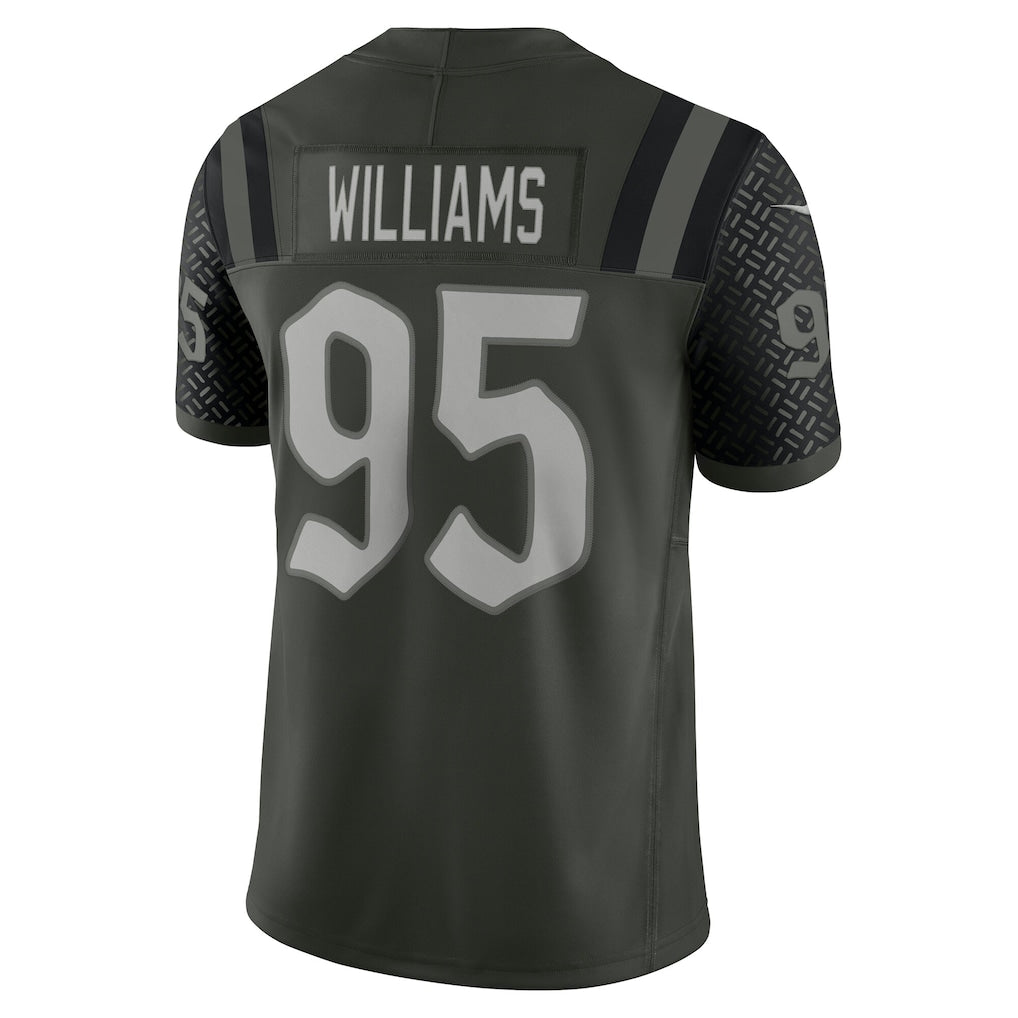 Punc NY.Jets #95 Quinnen Williams Gotham Green 2025 Rivalries Collection Limited Jersey