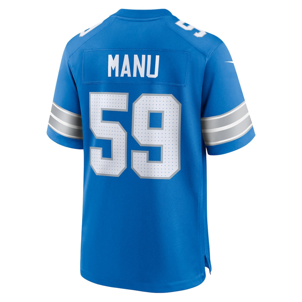 Punc D.Lions #59 Giovanni Manu Blue Team Game Jersey