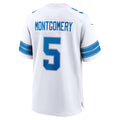 Punc D.Lions #5 David Montgomery White Game Jersey