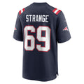 Punc NE.Patriots #69 Cole Strange Navy Game Player Jersey
