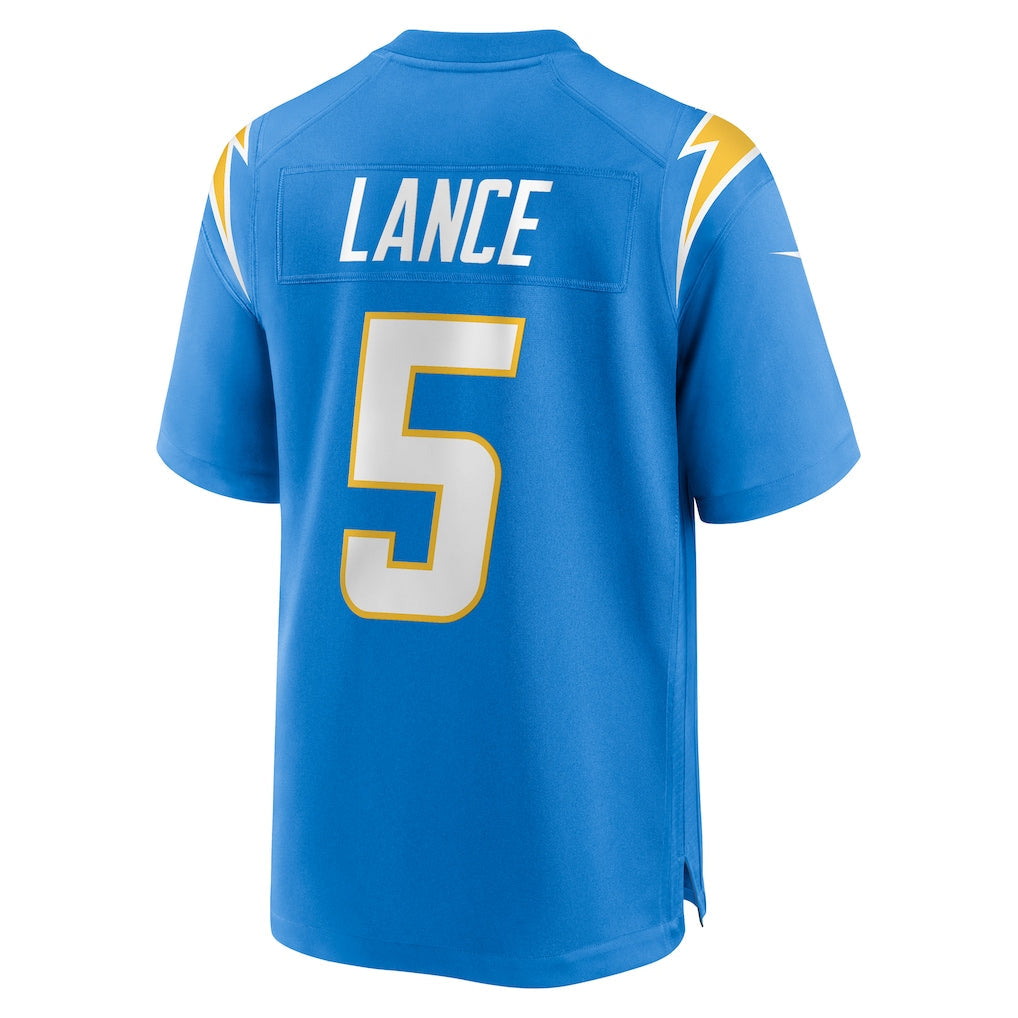 Punc LA.Chargers #5 Trey Lance Powder Blue Team Game Jersey